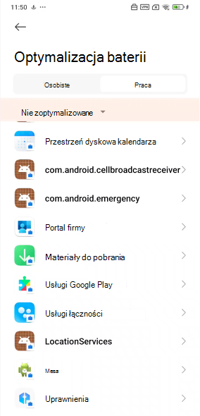 Obraz przedstawiający ekran optymalizacji baterii