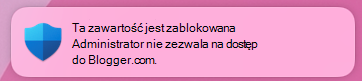 Pokazuje wyskakujące powiadomienie o wyskakujących powiadomieniach o ochronie sieci użytkowników końcowych.