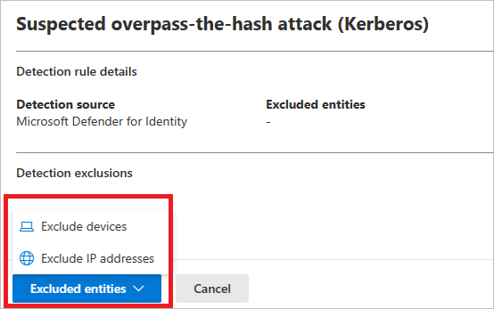 Exclude devices or IP addresses.