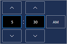 Time control example with 12-hour clock.