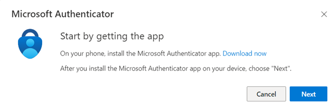 Zrzut ekranu przedstawiający pobieranie aplikacji Microsoft Authenticator.