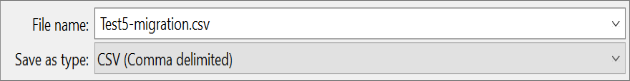 Shows the Save As CSV option in Excel.