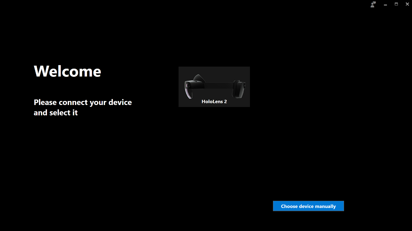 ekran początkowy czystego luzu urządzenia HoloLens 2.