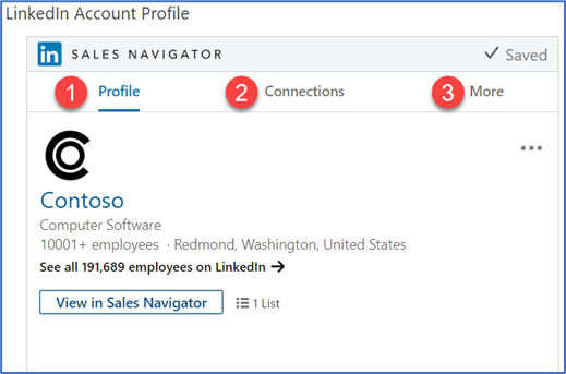 Contact LinkedIn account profile.