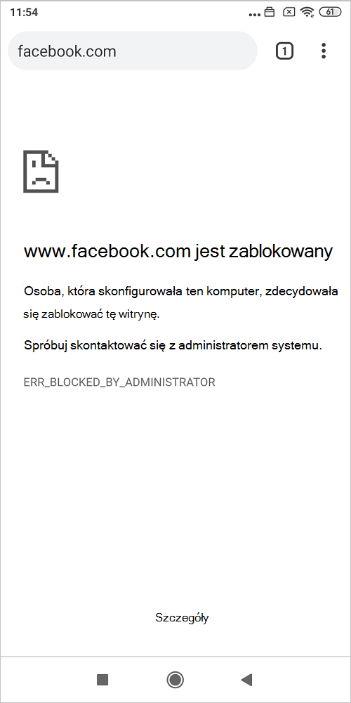 Zablokowany adres URL