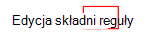 Zrzut ekranu przedstawiający sposób wybierania edytora składni reguł w celu używania konstruktora reguł w Microsoft Intune.