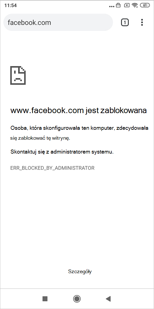 Zablokowany adres URL