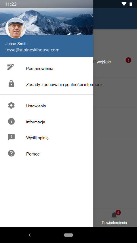 Zrzut ekranu przedstawiający przykład nr 1 dla aplikacji Intune dla obrazu znakowania systemu Android