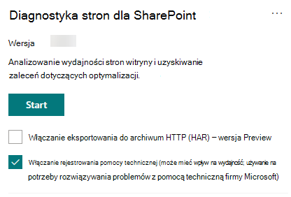 Opcja pomocy technicznej włączona.