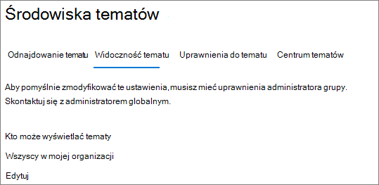 Zrzut ekranu przedstawiający kartę Widoczność tematu.