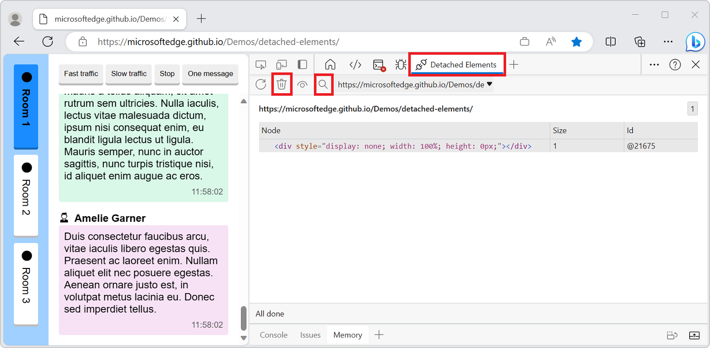 The Detach Elements button in the Detached Elements tool