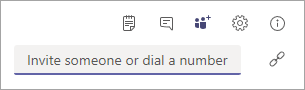 Screenshot of the Invite someone or dial a number box.