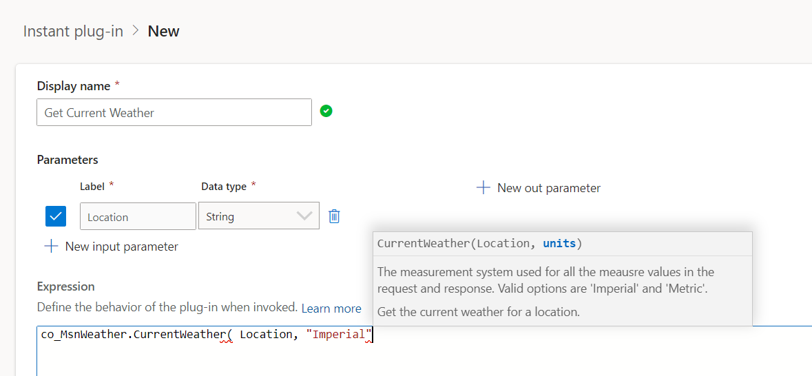 wykonaj definicję dodatku plug-in w edytorze