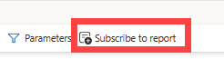 Zrzut ekranu przedstawiający przycisk Subskrybuj raport usługa Power BI.