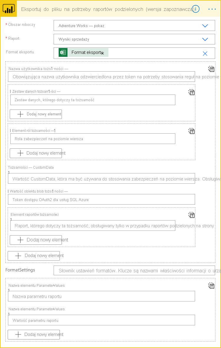 Screenshot that shows the Export to File for Paginated Reports dialog box.