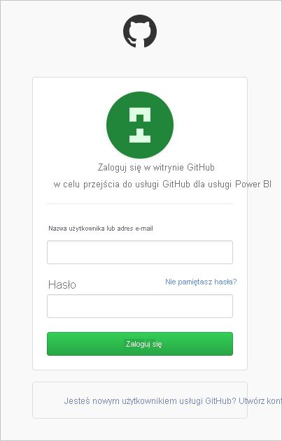 Power BI GitHub authenticate process