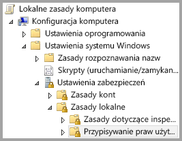 Struktura folderów Zasady komputera lokalnego