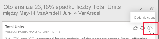 Zrzut ekranu przedstawiający ikonę znaku plus w górnej części wizualizacji w widoku do edycji.