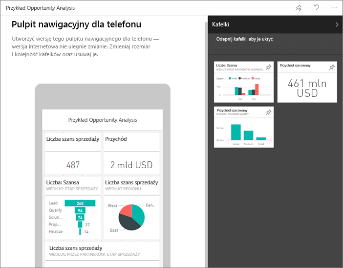 Widok telefonu pulpitu nawigacyjnego