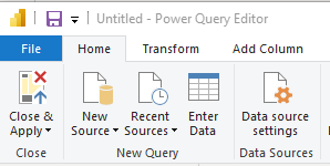 Zrzut ekranu przedstawiający przycisk Zamknij i zastosuj dodatek Power Query.