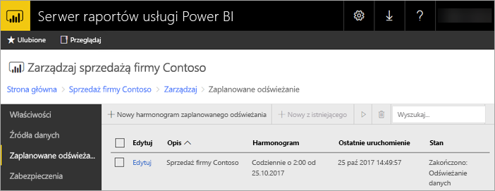 Scheduled refresh within Power BI Report Server