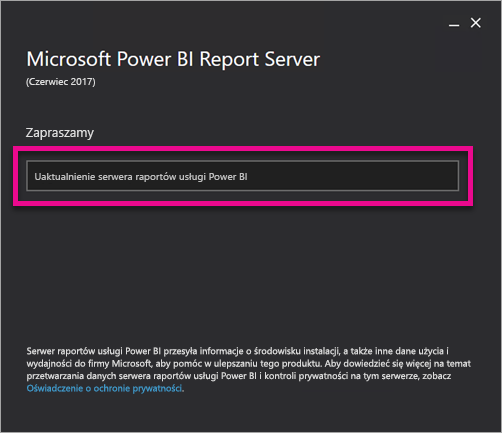 Uaktualnianie Serwer raportów usługi Power BI