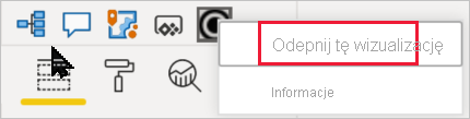 Zrzut ekranu przedstawiający opcję odpinania wizualizacji z okienka wizualizacji.