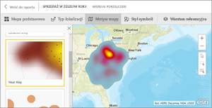 Zrzut ekranu przedstawiający mapę ArcGIS.