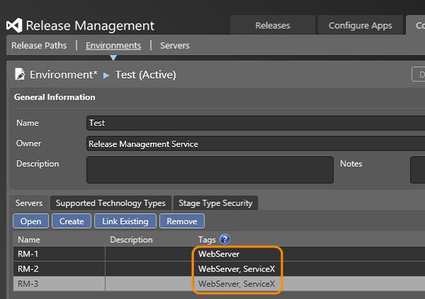 Enter tags as a comma-separated list in the tags field for each server in your environment