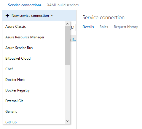 Choosing a service connection type