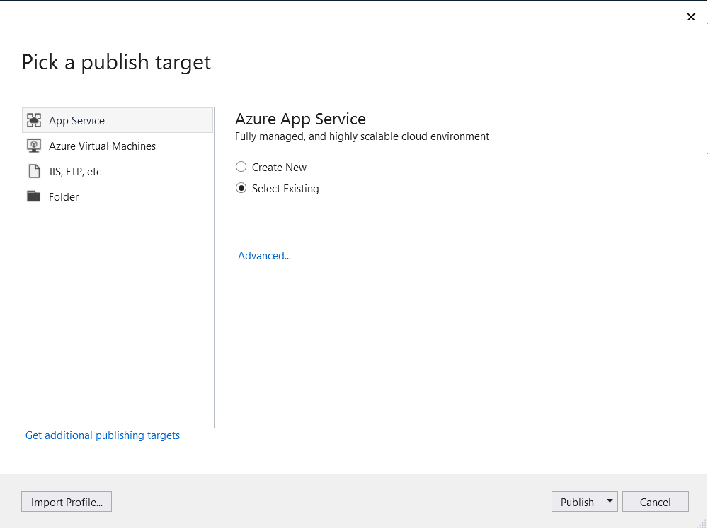 Publikowanie w programie Visual Studio