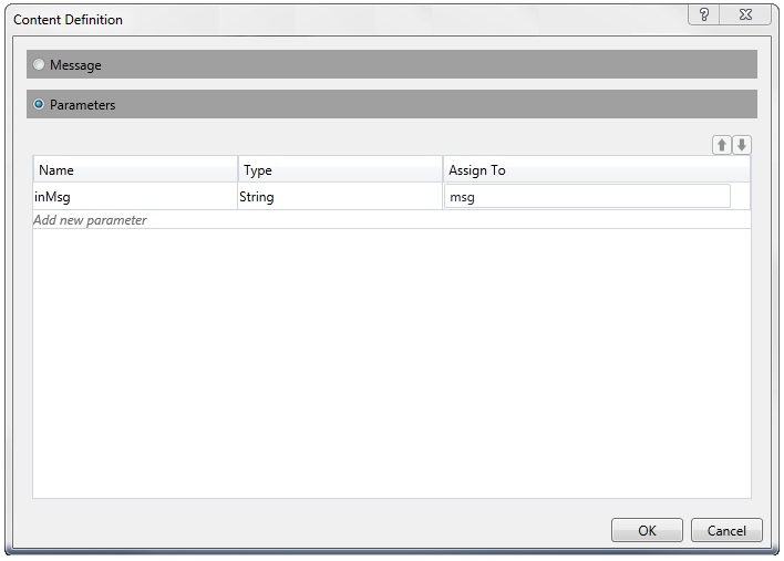 Adding Parameters Content