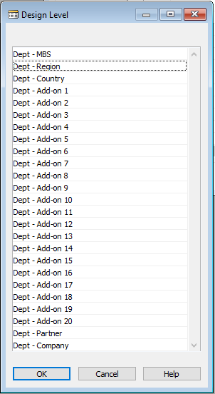 Microsoft Dynamics NAV MenuSuite Design Level