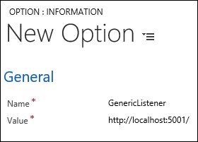 Define a port for a generic listener