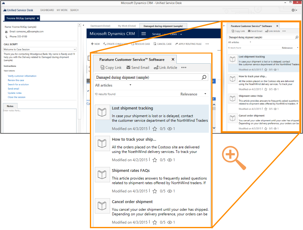 KM Control in Unified Service Desk