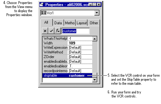 FoxPro View Menu Properties