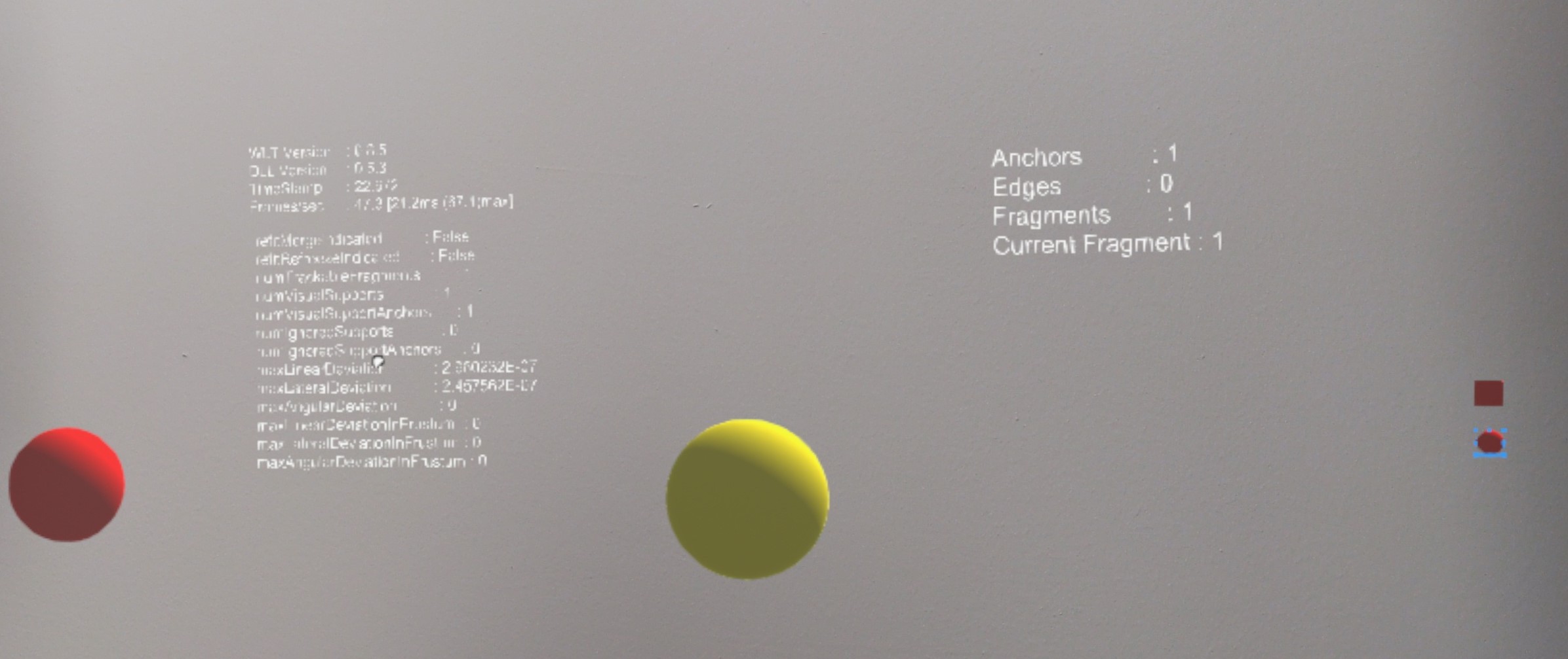 Typical diagnostics display