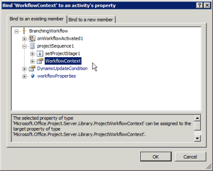 Setting the WorkflowContext property