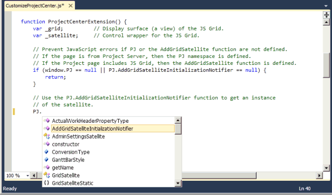 Intellisense completion for JScript