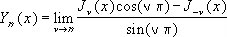 Bessel function of the variable x