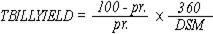 Equation for the TBillYield method