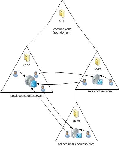 Single forest with multiple domains