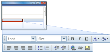 Formatting toolbar