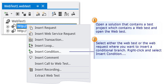 Dodawanie gałęzi warunki do badań w sieci web