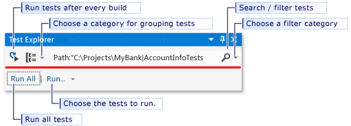 Testy z paska narzędzi Eksploratora Test