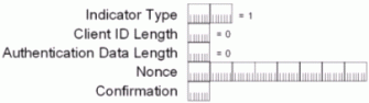 Figure 8: Structure of the Authentication indicator when there is no client identifier or authentication value