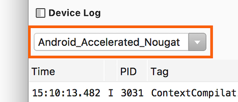 Location of Device selector