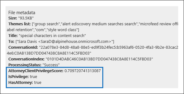 Attorney-client privilege properties shown in file metadata.