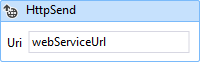 Screenshot that shows text box for entering the HTTP Send web service URL