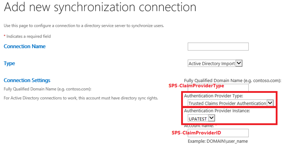 Add new synchronization connection.